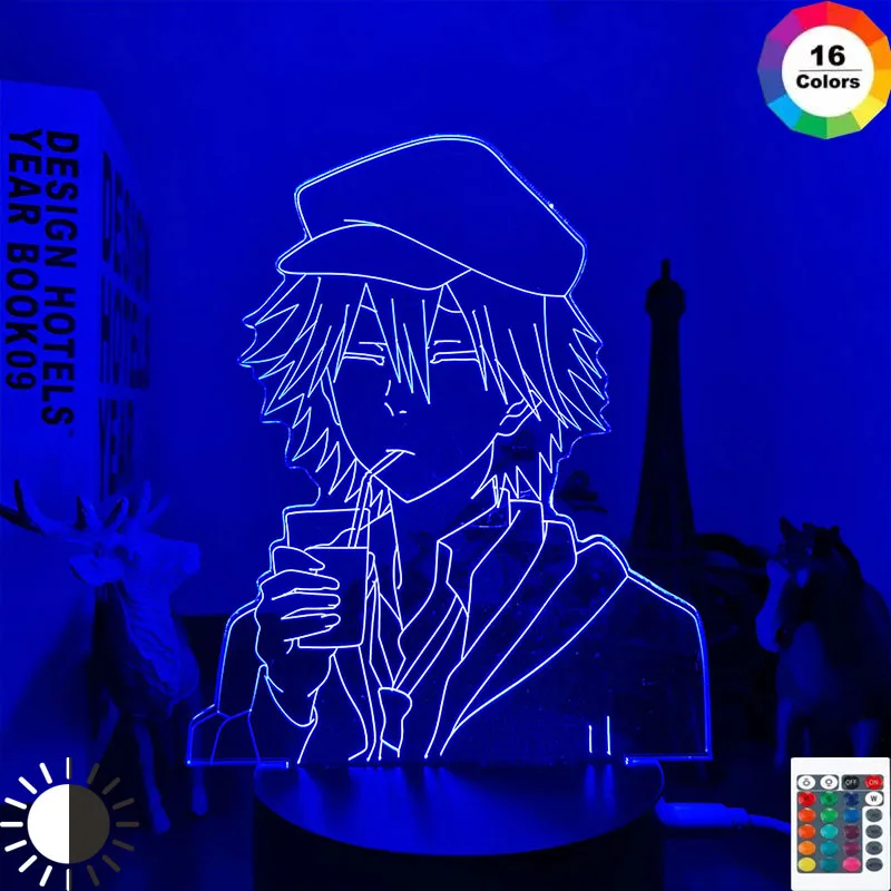Anime Led Light Bungo Stray Dogs Ranpo for Bedroom Decoration Nightlight Birthday Gift Room Decor Table 3d Lamp | Лампы и освещение
