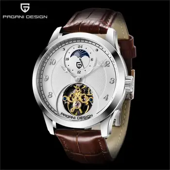 

PAGANI DESIGN 1650 Men`s watche Tourbillon Automatic Mechanical Watches Wristwatches Sport Watch Moon Phase Clock Reloj hombres