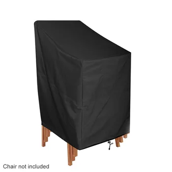 

Stackable Home Reusable Patio Chair Cover Garden High Back Rain Proof Yard Outdoor Waterproof Furniture Protection Washable