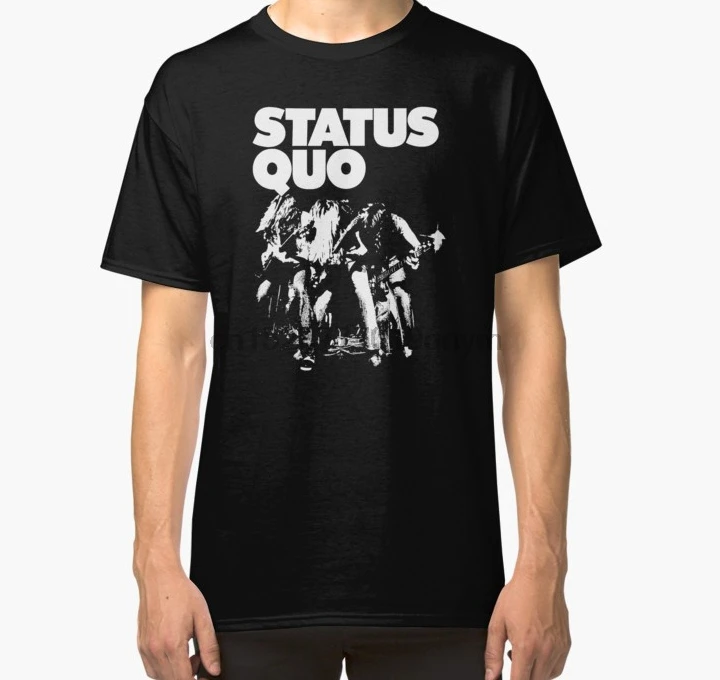 Men tshirt Status Quo t shirt band Classic T Shirt Printed T-Shirt tees top |
