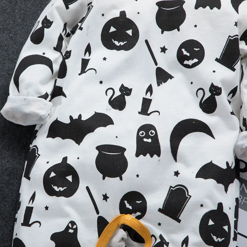 New Born Baby Clothes Toddler Baby Kids Girls Boys Halloween Romper + Cap Outfits Set Clothes Baby Winter Clothes Roupa Costume