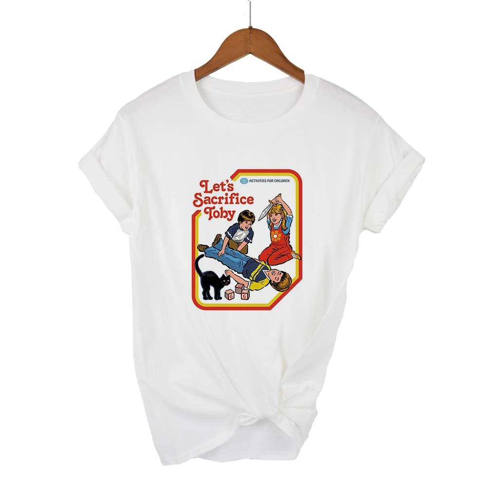 

Spring Summer Graphic Casual T-shirt Streetwear Pop Kawaii Cheap Tshirt Round Collar Black Humor Vintage Loose Hipster T shirt