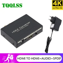 TQQLSS Audio Extractor Konverter HDMI-kompatibel SPDIF Optical RCA Adapter Unterstützung 5,1 CH Format Ausgang HDMI Audio Splitter