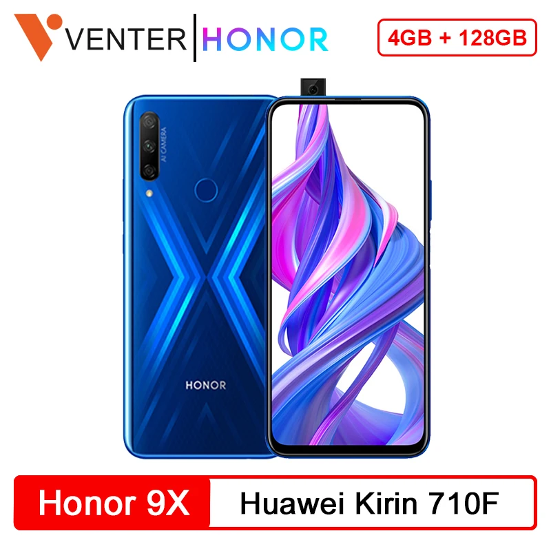 В наличии глобальная версия Honor 9X смартфон 4G 128G 48MP Тройная камера 6 59 ''экран