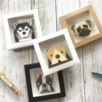 

Handmade Craft Sets Shiba Inu Dogs Paper Kits Material Package DIY Craft Animal Frame Wall Pendant Decor Christmas Birthday Gift