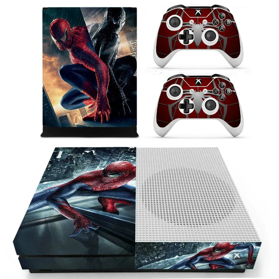 Наклейка Человек-паук s для Xbox One S кожа Виниловая наклейка крышка Pegatina для Xbox one тонкая консоль и два контроллера шкуры