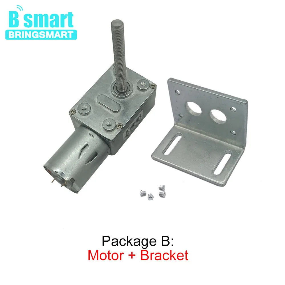 Bringsmart JGY370 DC червячный мотор-редуктор M6 винтовой вал длина 50 мм микро турбинный червячный редуктор двигатель обратное снижение самоблокировка