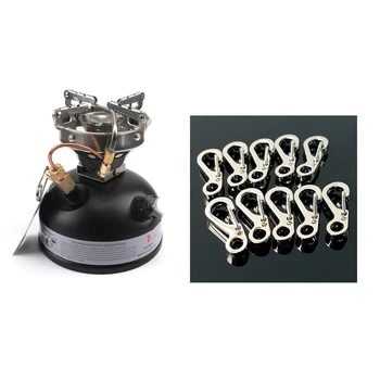 

10Pcs Sf Spring Backpack Clasps Climbing & 1 Set Camping Gasoline Stove Portable Outdoor Stove