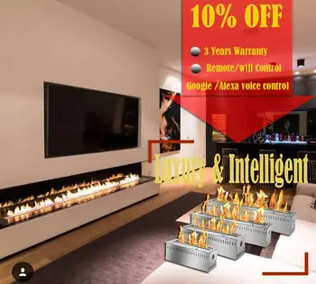 

Inno living fire 48 inch modern fireplace ethanol ventless remote burner insert