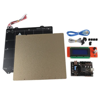

Einsy Rambo 1.1A Motherboard +2004 LCD Display MK52 Magnetic Hot Bed PEI Steel Plate for Prusa I3 MK3 3D Printer