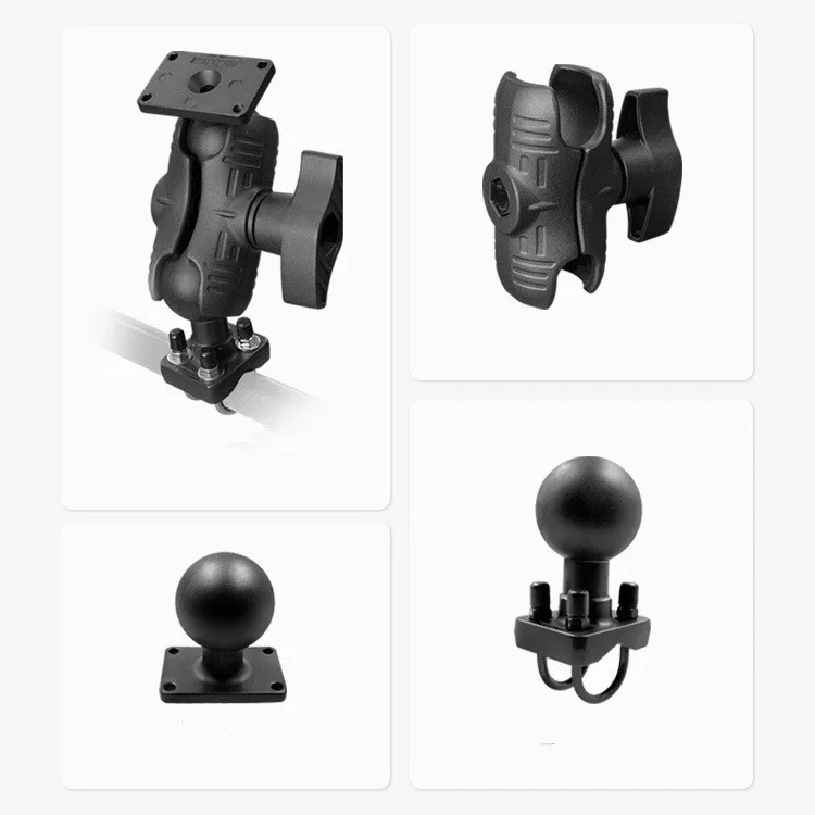 Base Redonda da Montagem da Bola Quadrada do Adaptador da Bola-cabeça do Braço Dobro Resistente 2.25 Polegada para o Apoio da Câmera da Navegação de Gps - Image 2