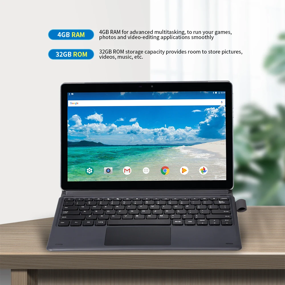 11,6 дюймовый планшет Android 8,1 MT6797 Deca-core процессор 2.0MP+ 5.0MP камера 4 Гб+ 32 ГБ rom WiFi планшет серый с европейской вилкой