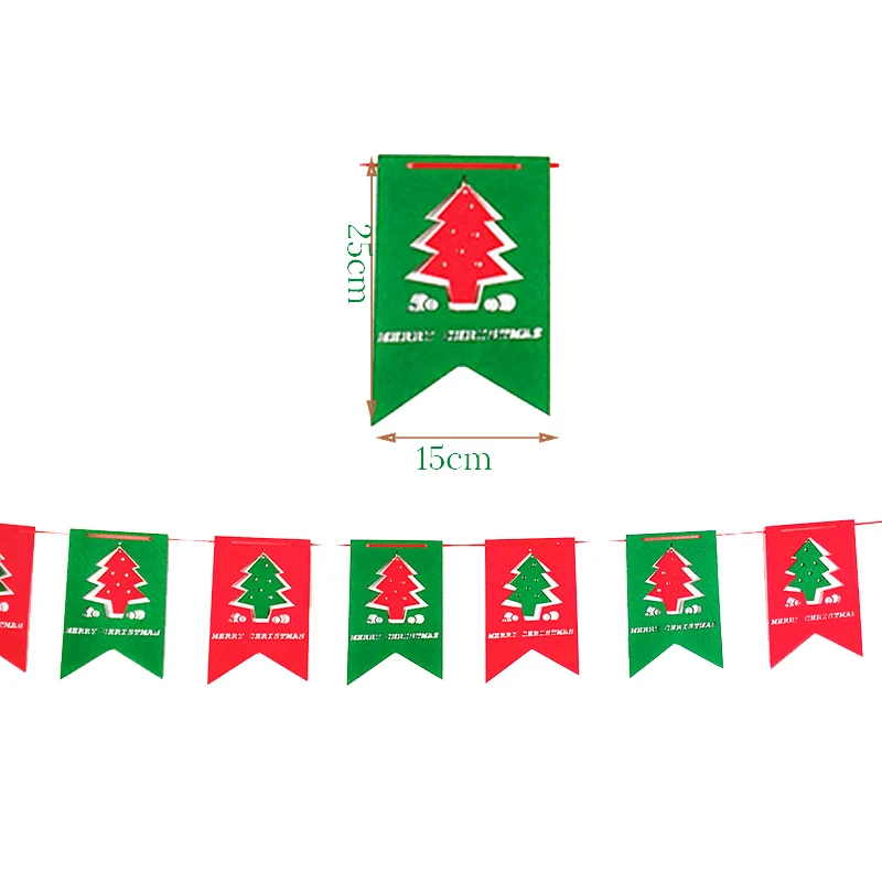Рождественские украшения для дома, украшения, гирлянда, год, Ноэль, очки, Рождество, дверь, Декор, подвесная ткань, рождественские подарки - Цвет: 1pcs Banners D
