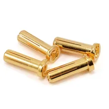 

40A Gold Plated 7u 4mm 5mm Banana Plug Male Bullet Connector 90 Degree Welding For RC Motor ESC Battery Part