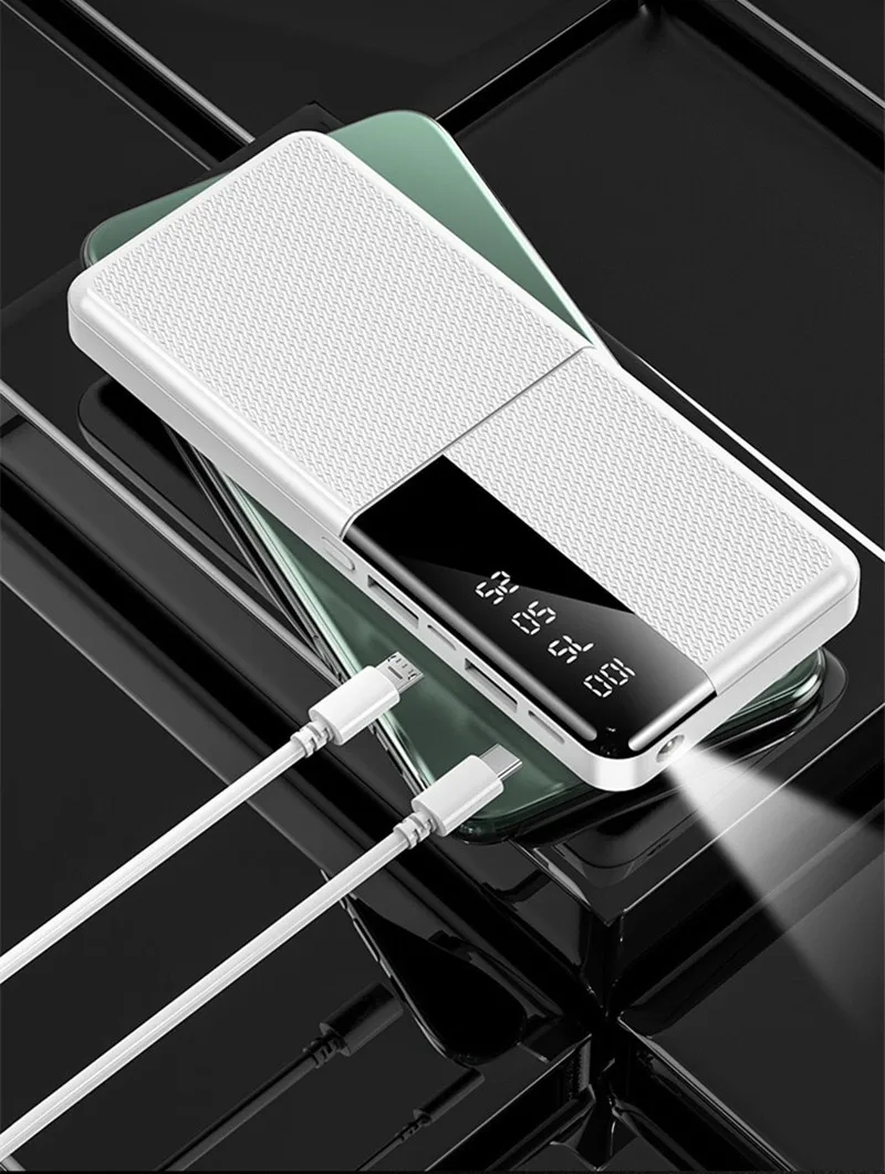 slim power bank Power Bank 60000mAh Portable Charging Power Bank 60000mAh USB Power Bank External Battery Charger For iPhone 12Pro Xiaomi Huawei samsung battery pack