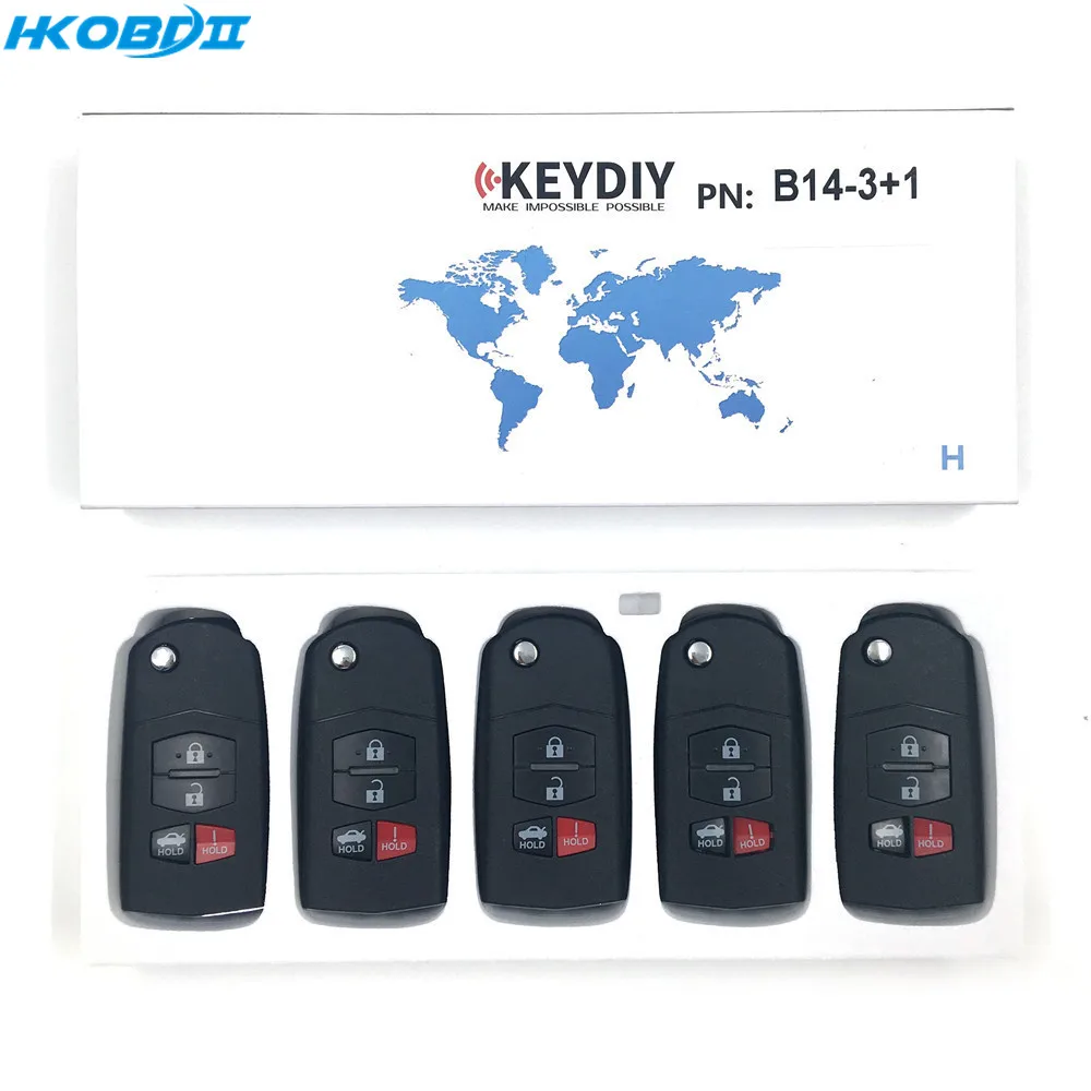 HKOBDII KEYDIY Original KD B14-3+1 3+1 Button B series Universial Remote For KD900/KD-X2/ URG200/KD MINI Series | Автомобили и