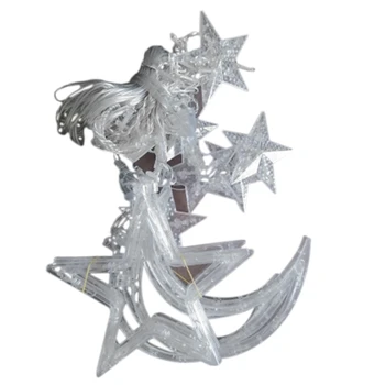 

Moon Star Lamp LED Lamp String Christmas Lights Decoration Holiday Lights Curtain Lamp 220V Fairy Light,Color Light EU Plug