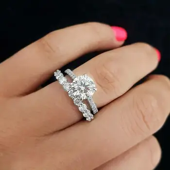 

Original product Fashion Trendy 925 Sterling Silver Engagement wedding Ring for women promise Finger wholesale discounted R5499