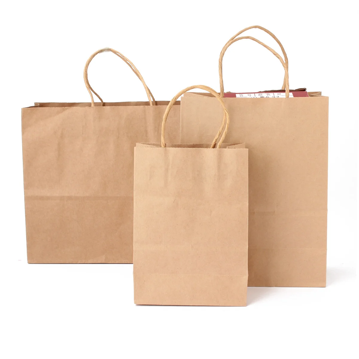 10 шт./лот коричневый пакет из крафт-бумаги бумажные Переносные сумки перерабатываемые продуктовые сумки многоразовые хозяйственные органайзеры вечерние подарочные сумки