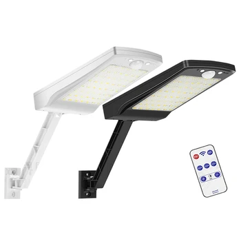 

900 LM 56LED Solar light motion PIR Sensor outdoor remote control lamp support to rotate solar post garden stree flood