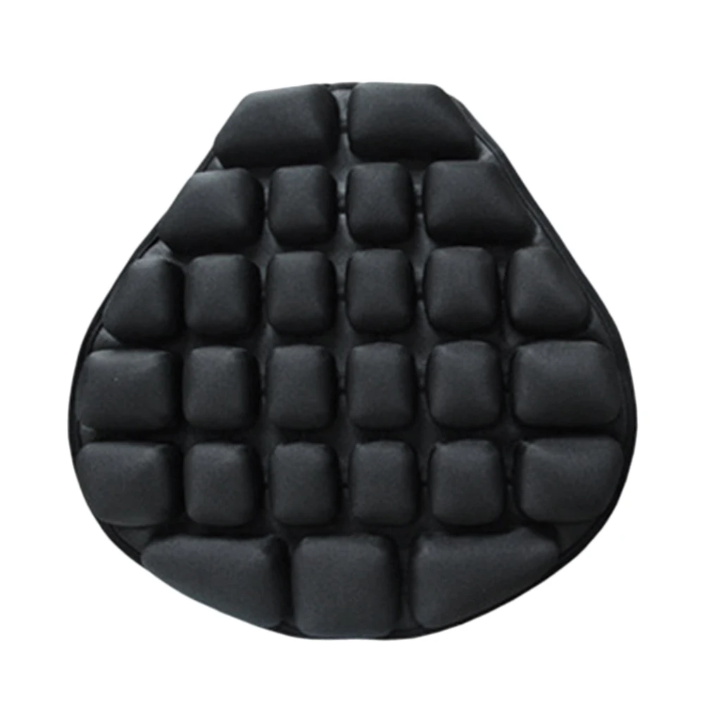 Inflatable Motorcycle Ride Seat Cushion Air Pad for Comfortable Travel Black