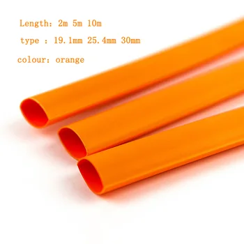 

TOOSN 2m 5m 10m 3:1 Orange 19.1mm 25.4mm 30mm Dual Wall Heat Shrink Tube Ratio Adhesive Lined with Glue Tubing Wrap Wire Cable