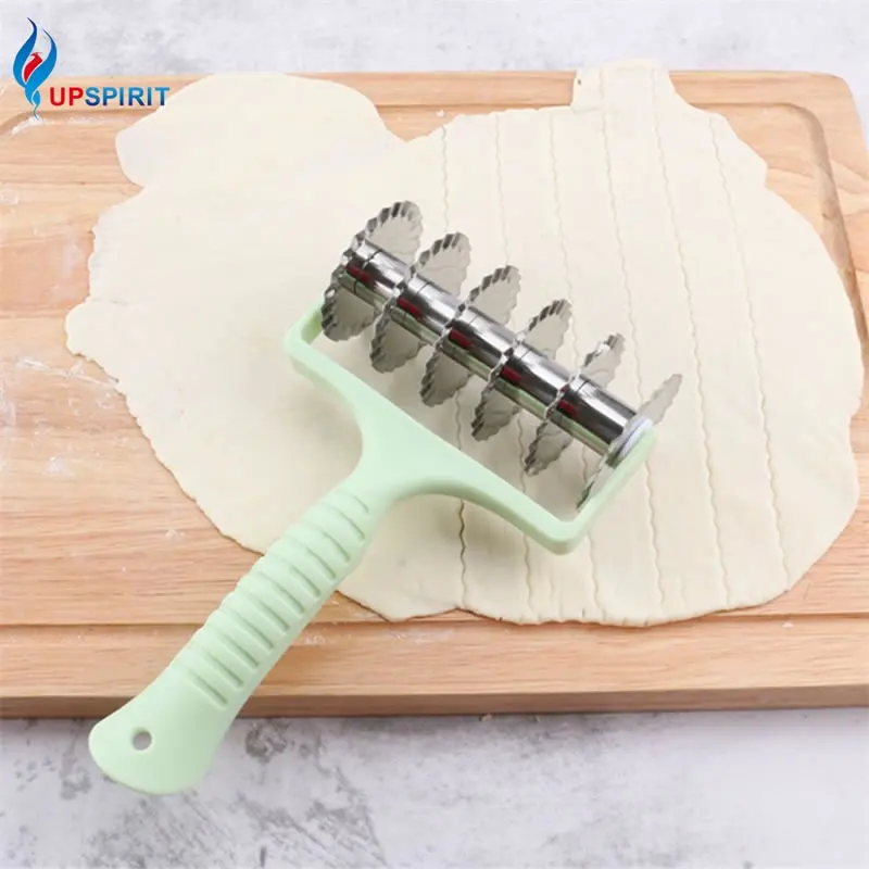 

Upspirit Rolling Dough Cutter Stainless Steel Pizza Wheel Cookie Biscuit Scraper Slicer Fondant Cake Mold Baking Pastry Tools