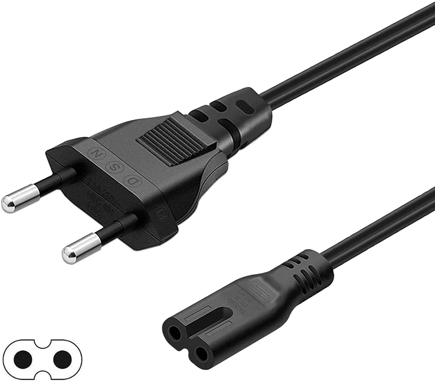 Cavo Di Alimentazione Compatibile Per Stampante Hp Officejet 4630 7510 7520 7525 6600 6700 2 Poli 5Ft