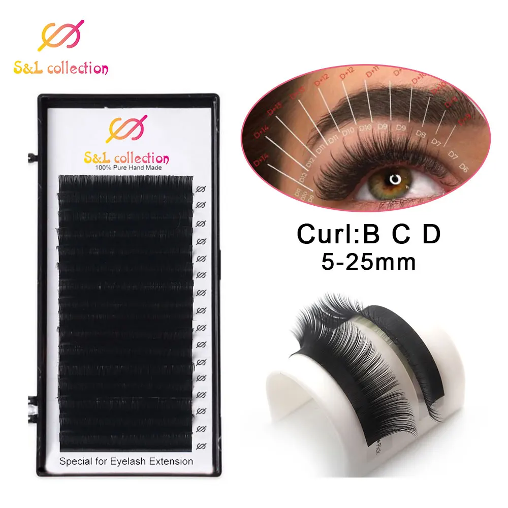 Накладные ресницы из искусственной норки индивидуальные мягкие 16 рядов толщина