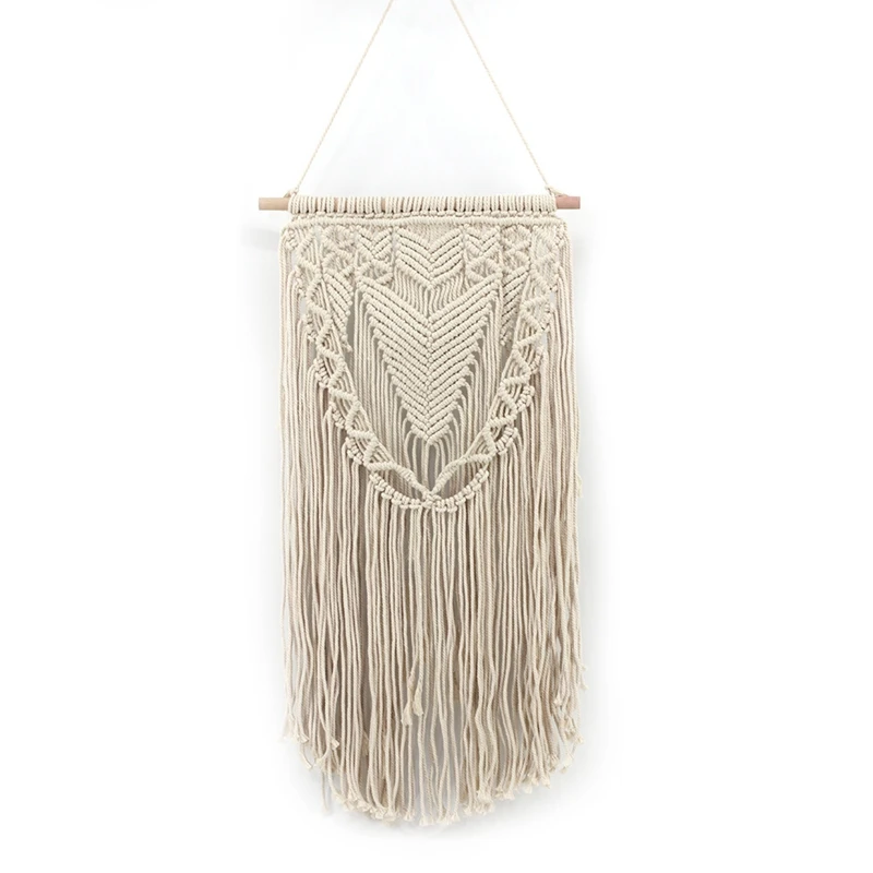 

Tassel Bohemian Macrame Woven Wall Hanging Tapestry Art Home Knitting Decoration