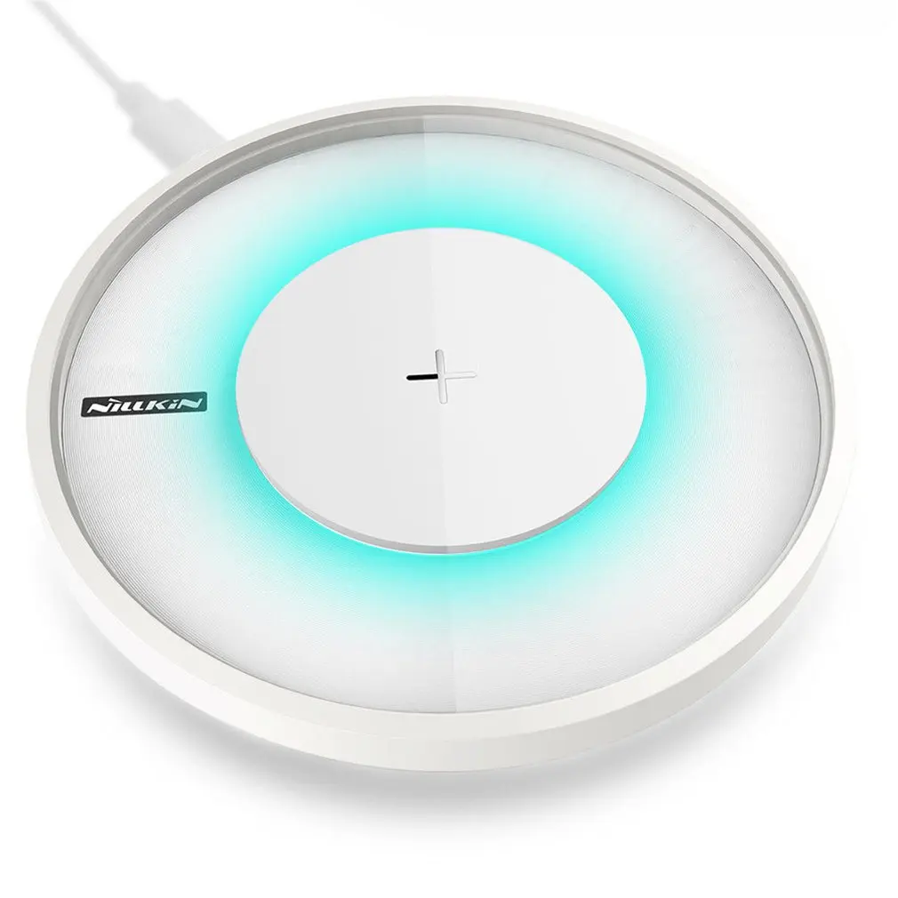 

Nillkin 10W Fast Qi Wireless Charger Pad with Colorful LED Light Magic Disk 4 for iPhone Xs for Samsung Galaxy Note 9
