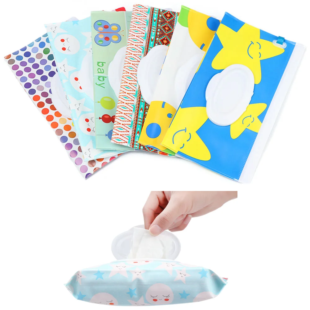 Eco-Friendly Kids Baby Care Wet Wipe Box Light Weight Portable Tissue Case Clutch Carrying Bag Cleaning Wipes Container | Мать и ребенок