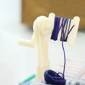 

100pcs Plastic Embroidery Floss Craft Thread Bobbin Cross Stitch Storage Boxes Necessary Household Cross-stitch Storage Gadgets