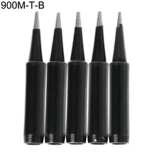 

5pcs Solder Soldering Iron Tips 900M-T Lead Free Metal Black For Hakko Saike 936 852d+ 909D Soldering Station Tools