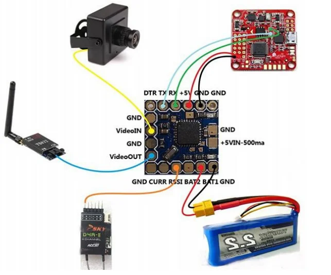 Новый мини микро OSD Мини W/ KV Team MOD для SP Racing F3 APM Naze32 CC3D управления полетом
