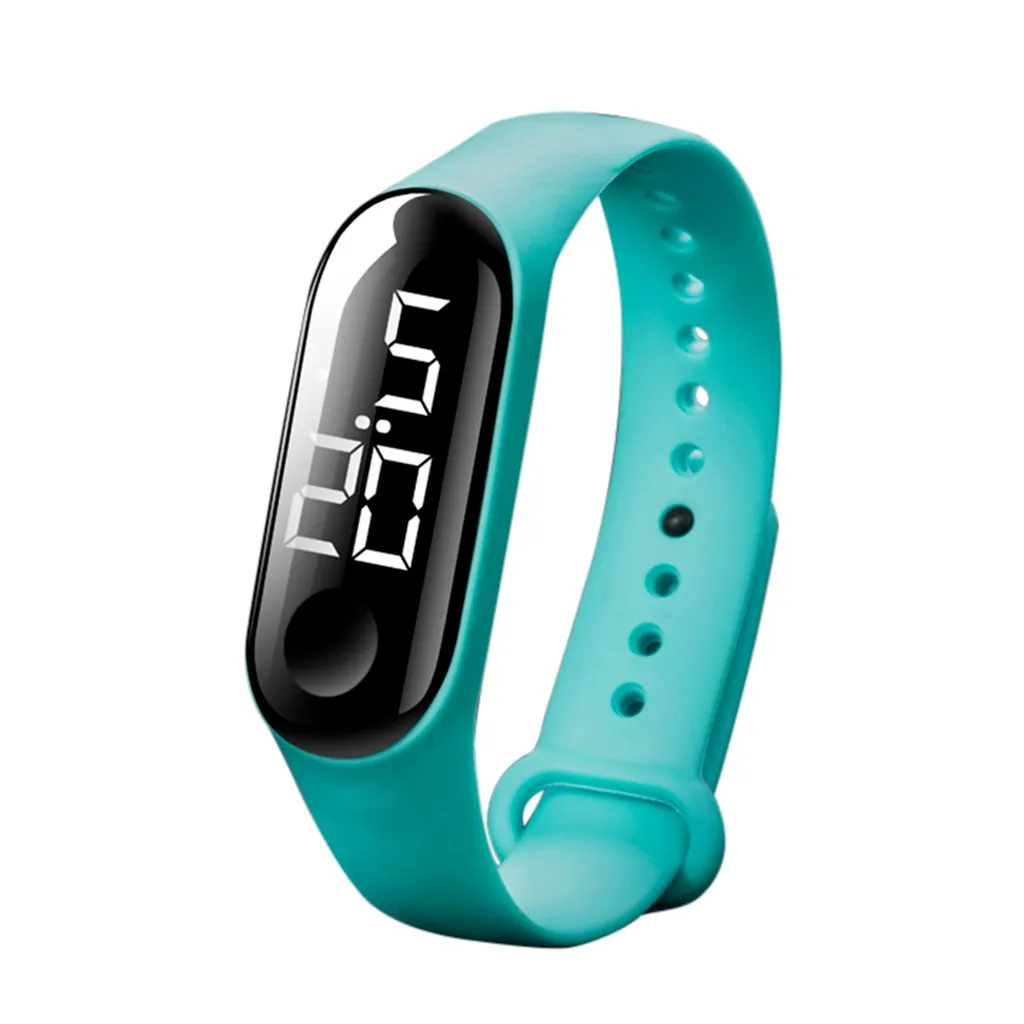 Светодиодный силиконовый браслет relogio feminino, спортивные светящиеся часы, модные водонепроницаемые часы с сенсорным экраном, цифровые наручные часы - Цвет: B