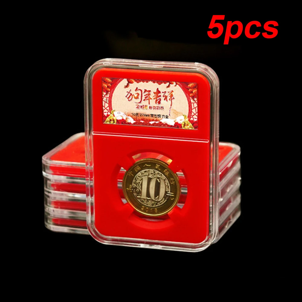 Круглая коробка для хранения монет, коллекционный чехол для сертифицированной защиты монет