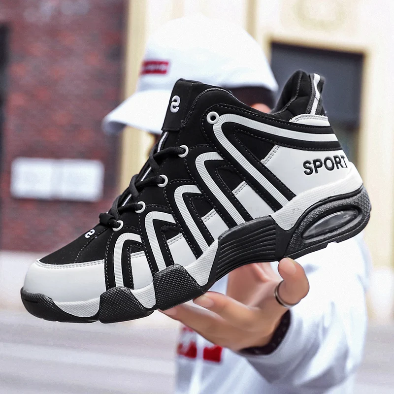 

New 2019 Fashion Professional Basketball Shoes Men Sport Sneakers Mens Breathable Air Zoom Cushion Hook Loop Male Shoes