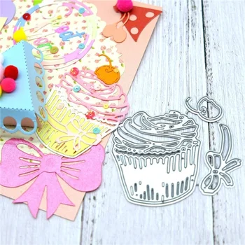 

Crazyclown Birthday Cup Cake Metal Cutting Dies for Scrapbooking Album Card Making Embossing Stencil Diecuts Decorative Crafts