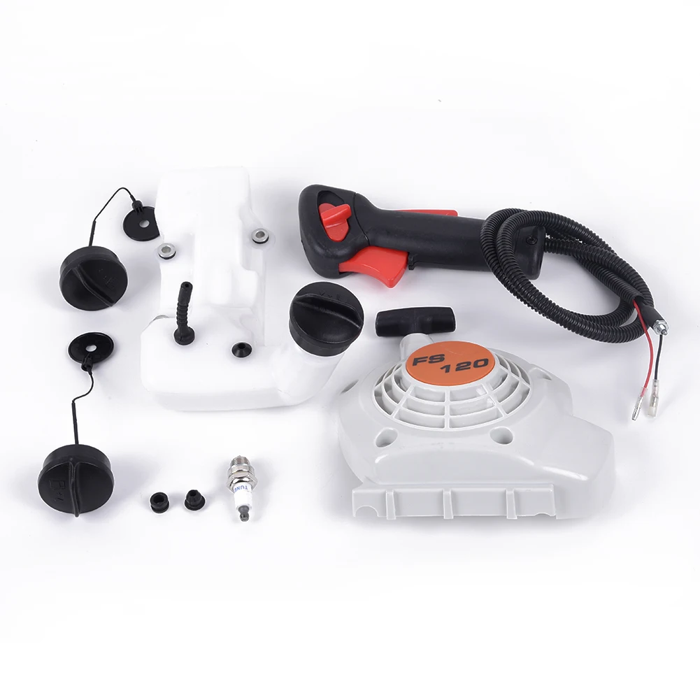 

Recoil Starter Fuel Tank Throttle Cable Switch For Stihl FS120 FS200 Replacement