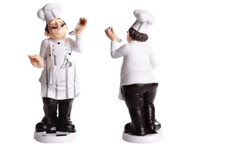 Figurine de Chef décoratif français, décoration de maison en résine 3D