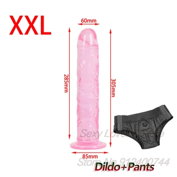 5 Size Wearable Strap On Dildo Realistic Pants Simulation Penis Huge Big Dick Underwear Erotic Adult Sex Toys for Women Lesbian 6