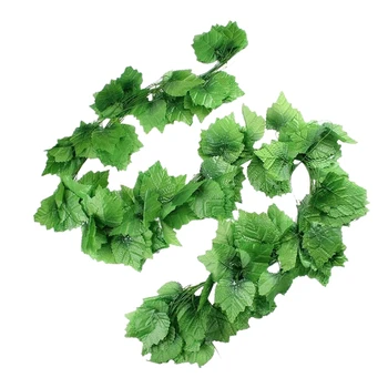 

24Pcs False Vines Leaves Artificial Grape Leaves Vines for Party Wedding Christmas Festival Wall Garden Decor