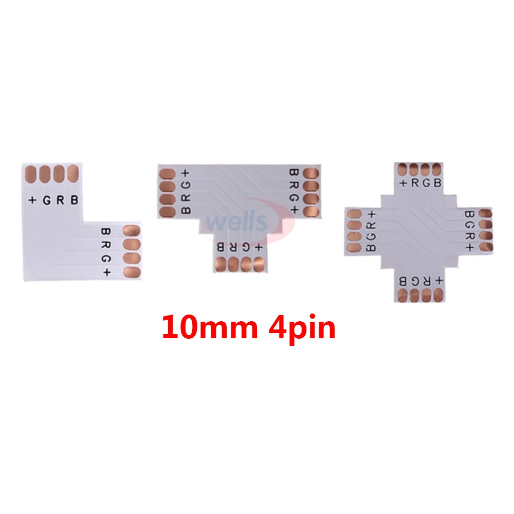 5 шт. 2Pin 3Pin 4Pin 5pin светодиодный разъем 8 мм 10 12 L/T/X форма FPC Бесплатный сварочный