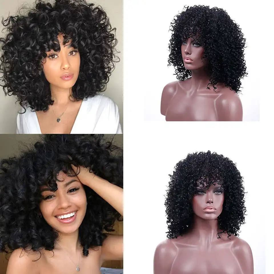 Buqi Korotkie Svobodnye Vyushiesya Pariki Dlya Chernyh Zhenshin Peruanskie Remy Naduvnye Vyushiesya Iskusstvennye Chelovecheskie Volosy Sinteticheskie Pariki Besplatnaya Dostavka Aliekspress