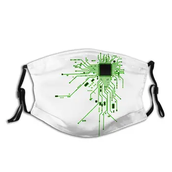 

Computer CPU Core Heart Adult Reusable Face Mask with Filter Anti Haze Dust Mask Respirator Mouth Muffle