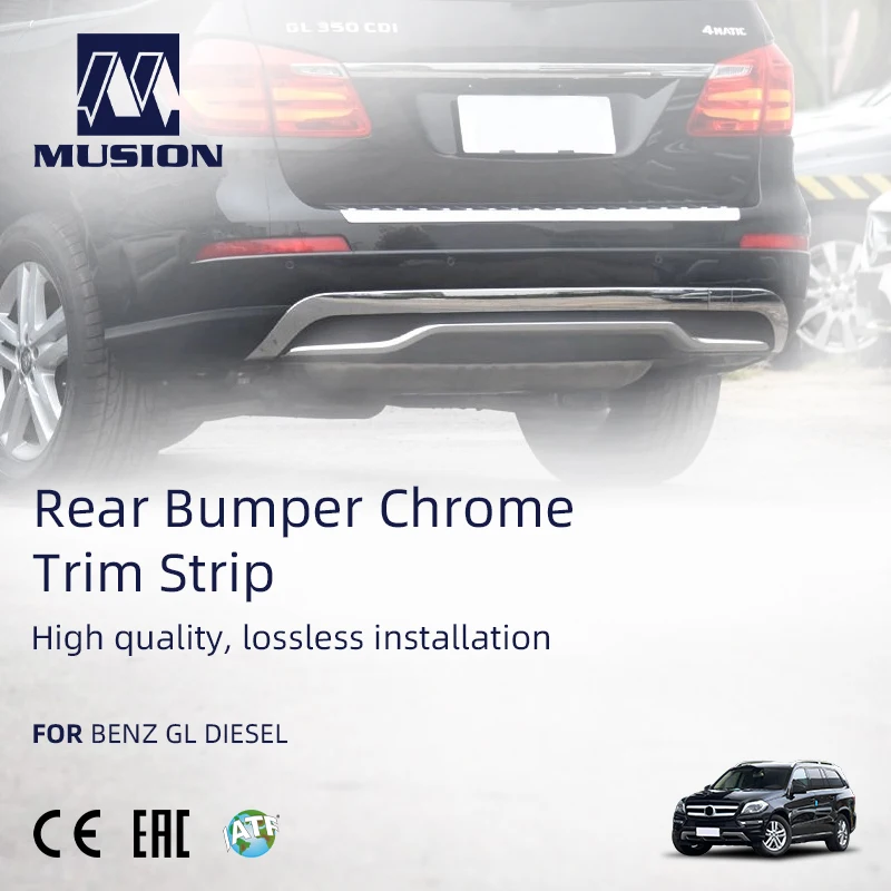 1668851274 For Mercedes Benz W166 Rear Bumper Lip Chrome Trim From 