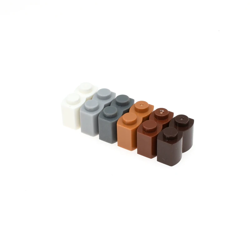 

30136 Brick Modified 1 x 2 Log For Building Blocks Parts DIY Educational Tech Parts Toys
