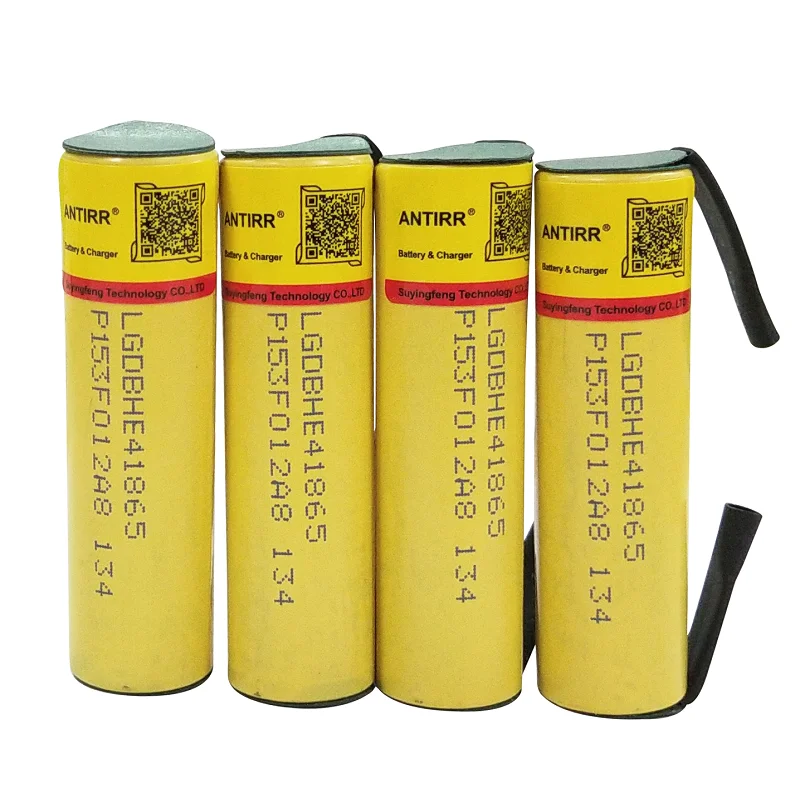 4 PCS 18650 аккумулятор для LG HE4 18650 2500 мАч батарея 3,6 В разряда 20А специальная электронная сигарета+ DIY Nicke - Цвет: 4 PCS