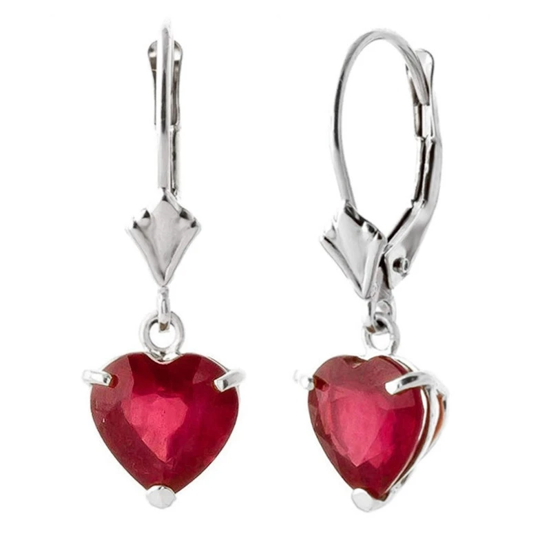 heart shaped leverback earrings